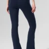 High-Waist Airbrush 7/8 Bootcut Tayt - Lacivert