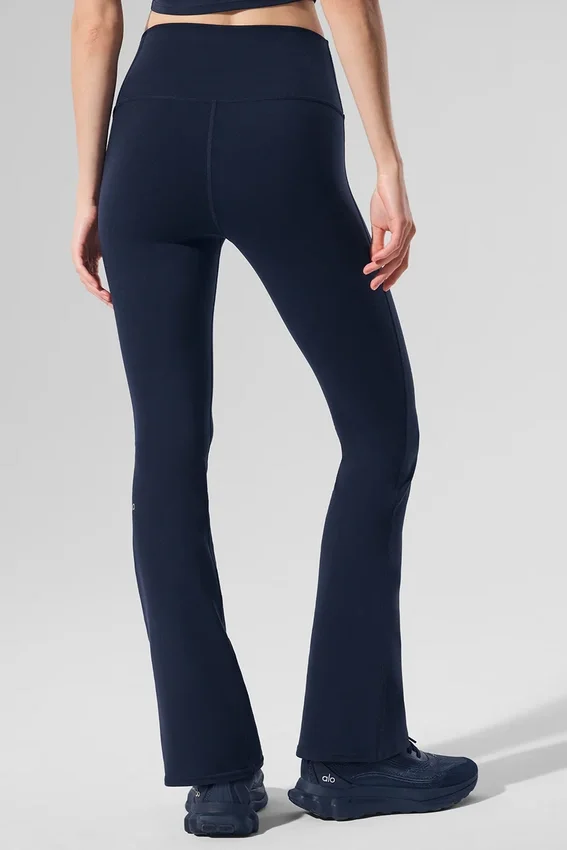 High-Waist Airbrush 7/8 Bootcut Tayt - Lacivert