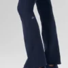 High-Waist Airbrush 7/8 Bootcut Tayt - Lacivert