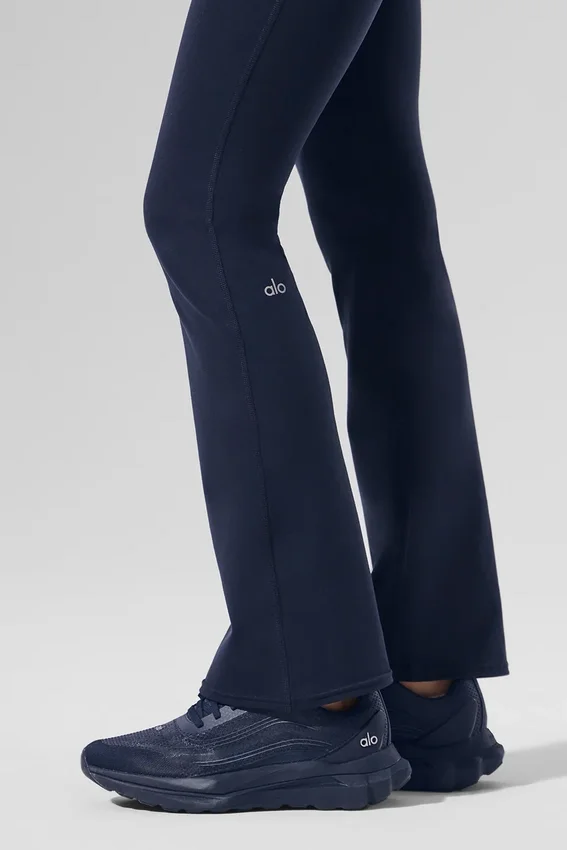 High-Waist Airbrush 7/8 Bootcut Tayt - Lacivert