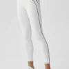 High-Waist Airbrush 7/8 Heart Throb Tayt - Beyaz/Siyah