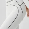 High-Waist Airbrush 7/8 Heart Throb Tayt - Beyaz/Siyah