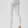 High-Waist Airbrush 7/8 Heart Throb Tayt - Beyaz/Siyah
