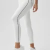High-Waist Airbrush 7/8 Heart Throb Tayt - Beyaz/Siyah