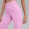 High-Waist Airbrush 7/8 Heart Throb Tayt - Şeker Kalp Pembesi/Beyaz