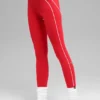 High-Waist Airbrush 7/8 Heart Throb Tayt - Parlak Kırmızı/Beyaz