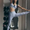 High-Waist Airbrush 7/8 Heart Throb Tayt - Winter Frost/Beyaz