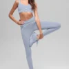High-Waist Airbrush 7/8 Heart Throb Tayt - Winter Frost/Beyaz