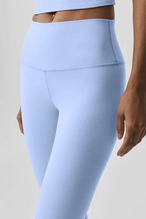 High-Waist Airbrush Airbrush Legging - Açık Provence Mavisi