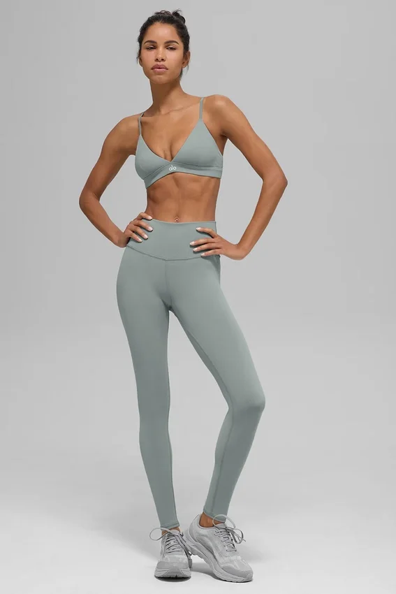 High-Waist Airbrush Airbrush Legging - Ay Gri