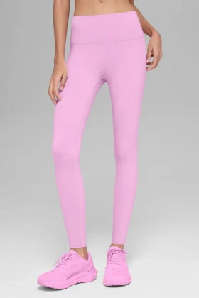 High-Waist Airbrush Airbrush Legging - Şeker Kalpli Pembe