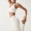 High-Waist Airbrush Airbrush Legging - Fildişi