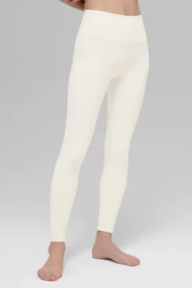 High-Waist Airbrush Airbrush Legging – Fildişi