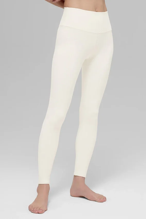 High-Waist Airbrush Airbrush Legging - Fildişi