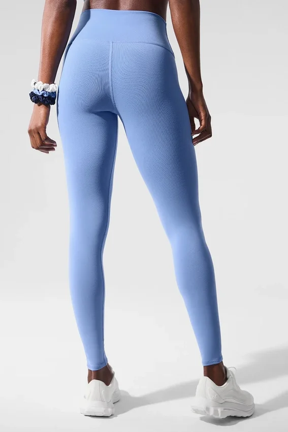 High-Waist Airbrush Airbrush Legging - Kristal Berraklığında Mavi