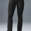 High-Waist Airbrush Bootcut Tayt - Siyah