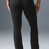 High-Waist Airbrush Bootcut Tayt - Siyah