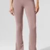 High-Waist Airbrush Bootcut Tayt - Taupe