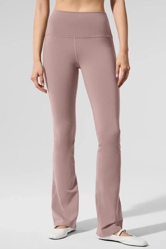 High-Waist Airbrush Bootcut Tayt - Taupe