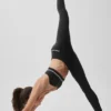 High-Waist Airbrush Fast Track Tayt - Siyah/Beyaz