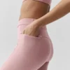 High-Waist Airbrush Fast Track Tayt - Vintage Pembe/Beyaz