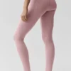 High-Waist Airbrush Fast Track Tayt - Vintage Pembe/Beyaz
