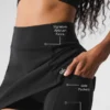 High-Waist Airbrush Good Form Tenis Eteği - Siyah