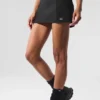 High-Waist Airbrush Good Form Tenis Eteği - Siyah