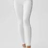 High-Waist Airbrush Heart Throb Tayt - Beyaz/Siyah