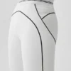 High-Waist Airbrush Heart Throb Tayt - Beyaz/Siyah