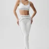 High-Waist Airbrush Heart Throb Tayt - Beyaz/Siyah