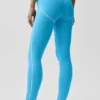 High-Waist Airbrush Heart Throb Tayt - Gök Mavisi/Beyaz