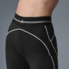 High-Waist Airbrush Heart Throb Tayt - Siyah/Beyaz