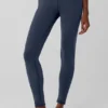 High-Waist Airbrush Kışlık Sıcak Nocturne Tayt - Lacivert