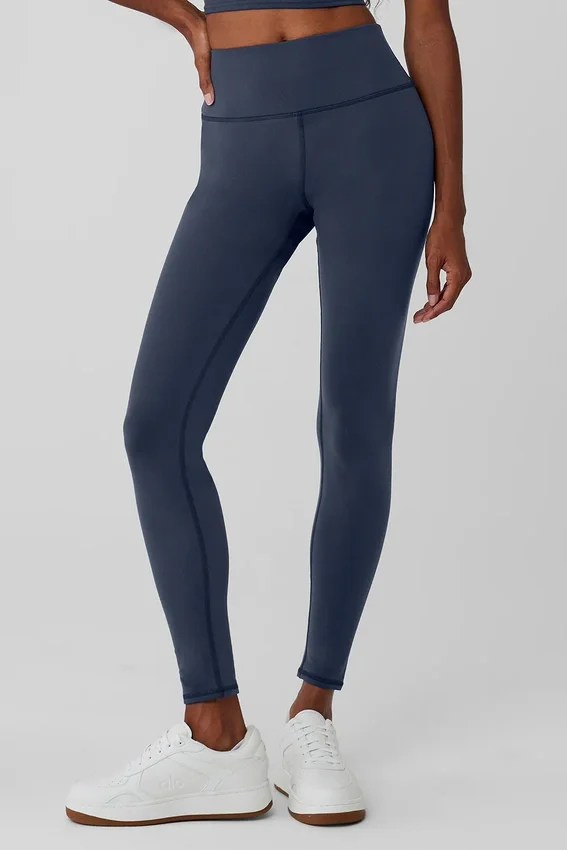 High-Waist Airbrush Kışlık Sıcak Nocturne Tayt - Lacivert