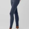 High-Waist Airbrush Kışlık Sıcak Nocturne Tayt - Lacivert