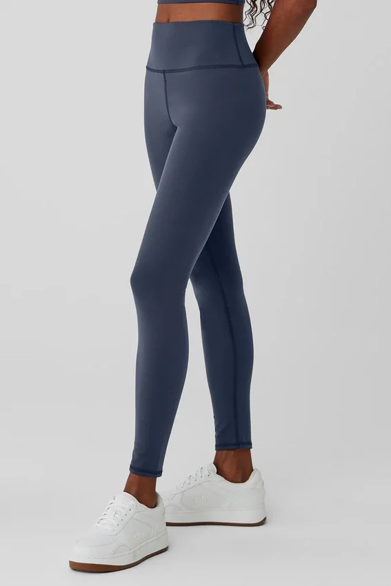 High-Waist Airbrush Kışlık Sıcak Nocturne Tayt - Lacivert