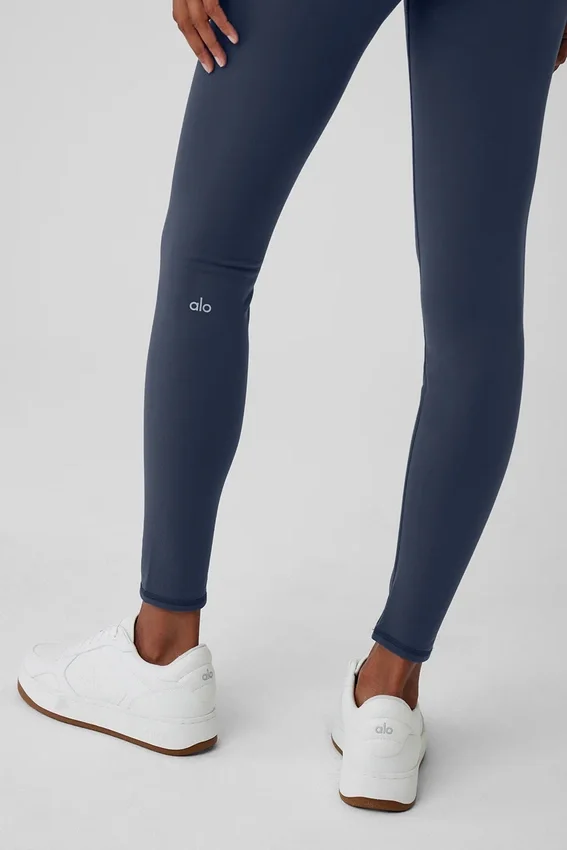 High-Waist Airbrush Kışlık Sıcak Nocturne Tayt - Lacivert