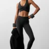 High-Waist Airbrush Legging - Siyah