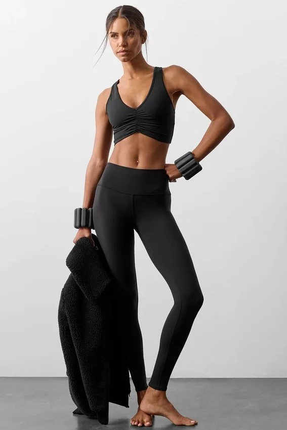 High-Waist Airbrush Legging - Siyah