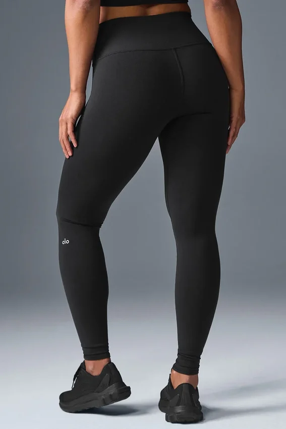 High-Waist Airbrush Legging - Siyah