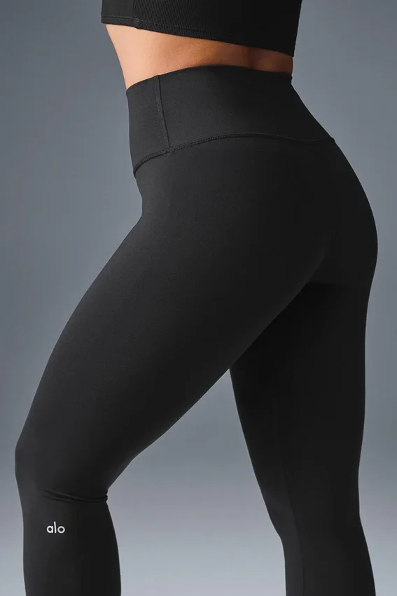 High-Waist Airbrush Legging - Siyah