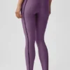 High-Waist Airlift 7/8 Line Up Tayt - Plum Kiss
