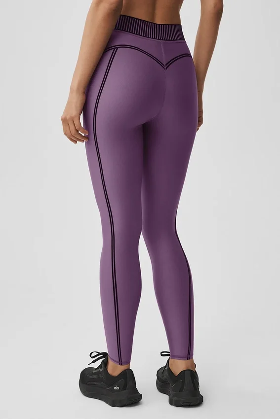 High-Waist Airlift 7/8 Line Up Tayt - Plum Kiss