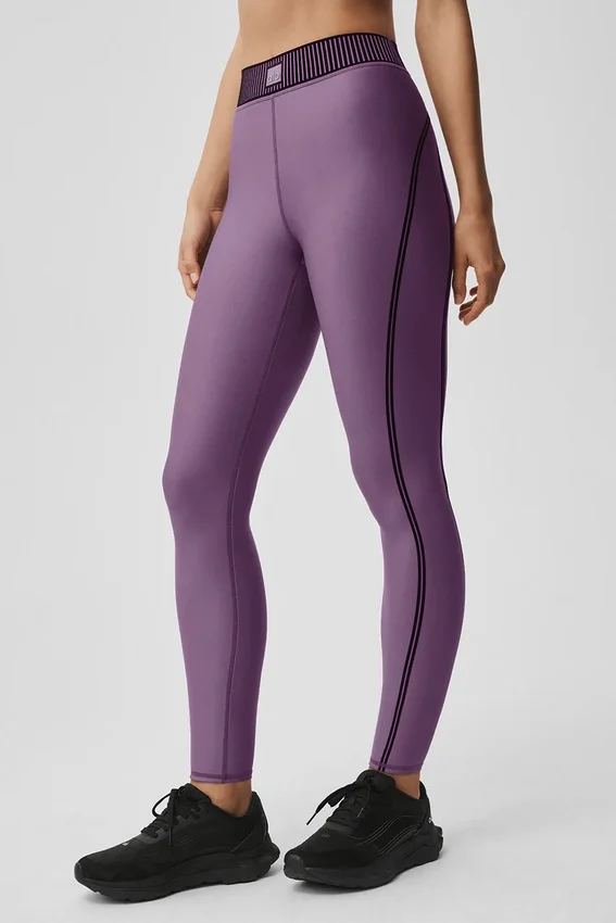High-Waist Airlift 7/8 Line Up Tayt - Plum Kiss