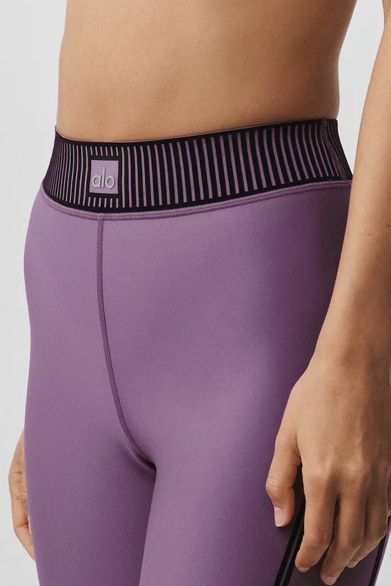 High-Waist Airlift 7/8 Line Up Tayt - Plum Kiss