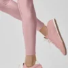 High-Waist Airlift 7/8 İnce Çizgili Tayt - Vintage Pembe