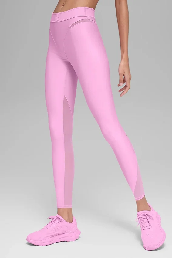 High-Waist Airlift 7/8 Rebel Tayt - Şeker Kalpli Pembe