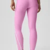High-Waist Airlift 7/8 Tayt - Şeker Kalpli Pembe/Beyaz