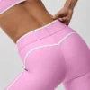 High-Waist Airlift 7/8 Tayt - Şeker Kalpli Pembe/Beyaz